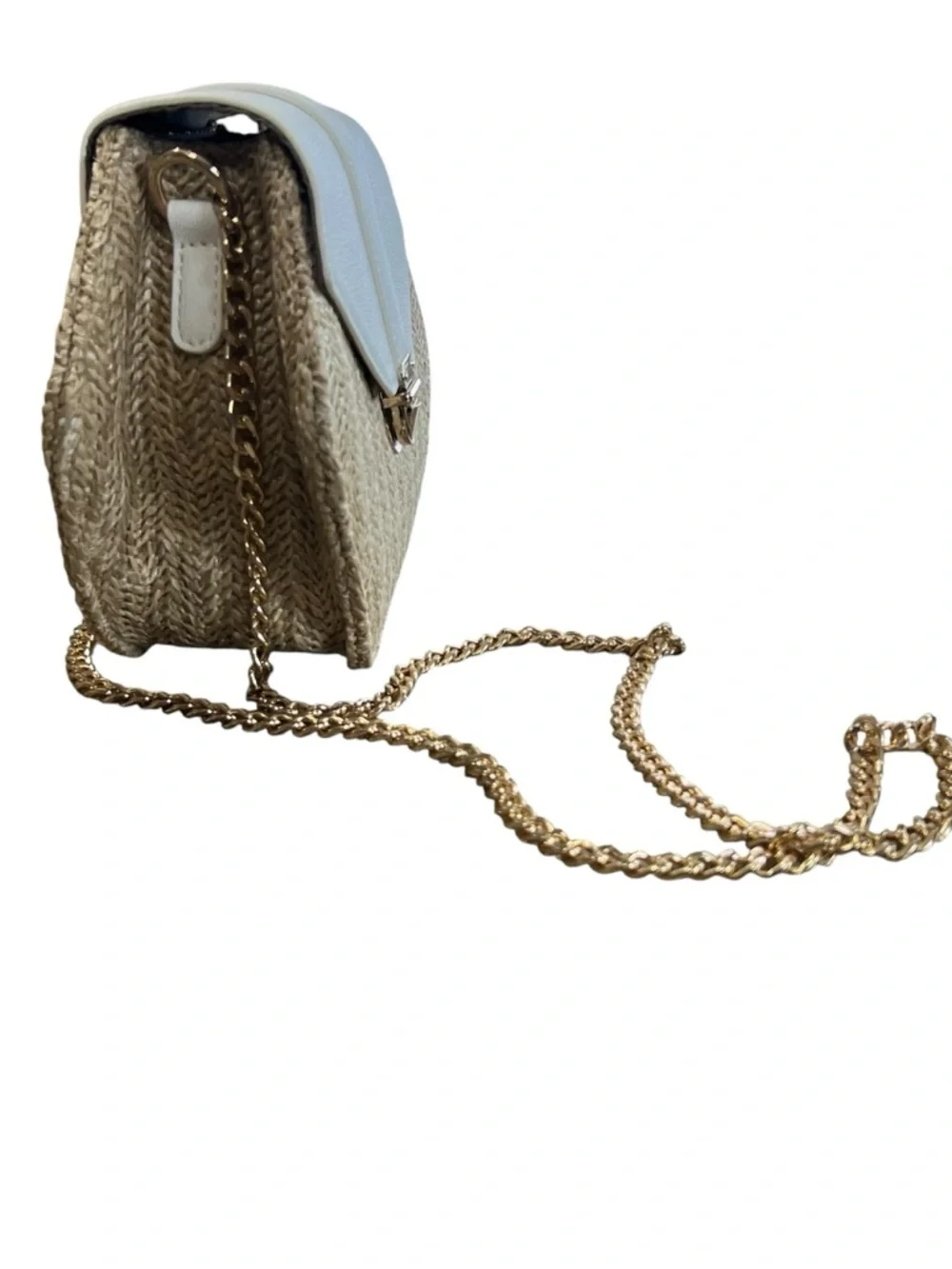 NEW CROSSI small basketwoven hexagon crossbody bag